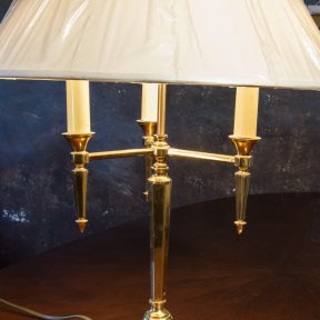 Винтажная бронзовая кабинетная настольная лампа